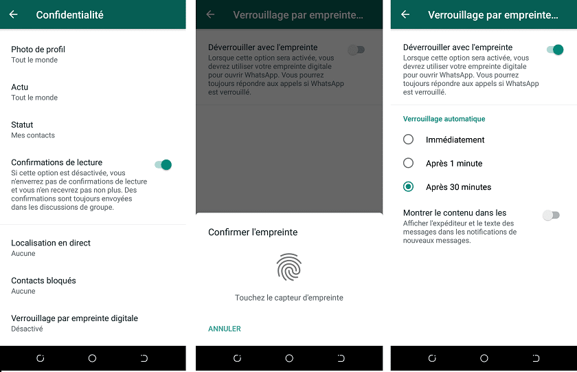 Whatsapp memungkinkan membuka dengan sidik jari 