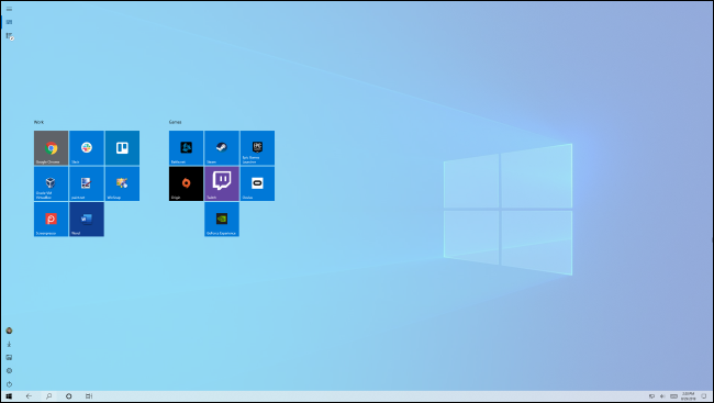 Mulai layar masuk Windows Mode tablet 10-an