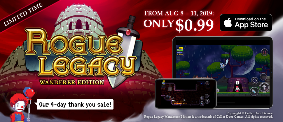 ‘Rogue Legacy’ Dari Cellar Door Games Kini Di iOS Sebagai Game Premium Dalam Bentuk ‘Rogue Legacy: Wanderer Edition’ Tersedia Hanya Dengan $ 0,99 1