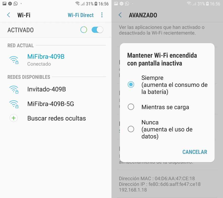 WiFi getrennt Samsung Galaxy S "width =" 900 "height =" 800 "data- ="