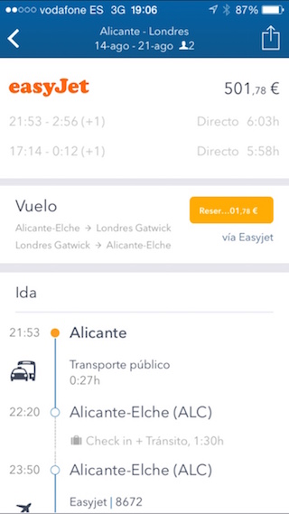 GoEuro, kereta api, bus, dan pesawat dalam pencarian dari iPhone 4 Anda