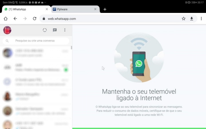 WhatsApp tablet browser layanan android