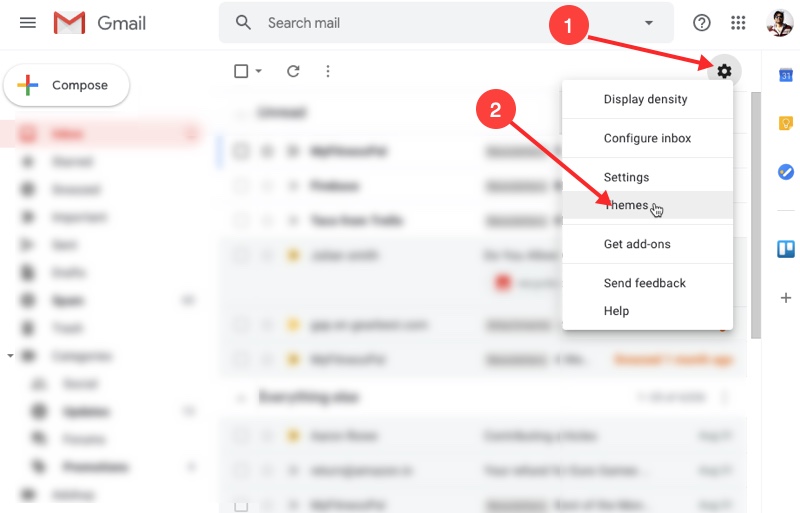 Cara Mengaktifkan Mode Gelap di Gmail di Desktop 2
