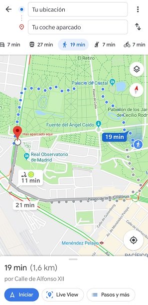 Gambar - Cara menyimpan lokasi parkir di Google Maps