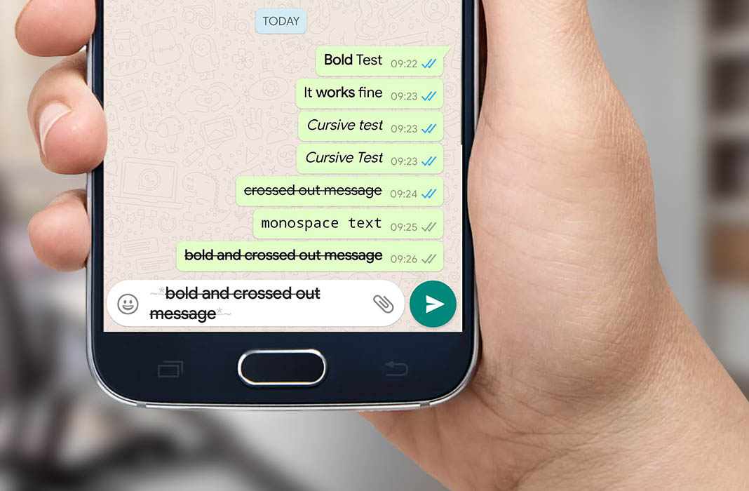 Cara memformat pesan WhatsApp Anda