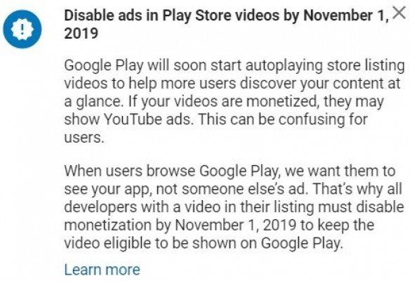 Google Play för att starta automatisk videouppspelning.