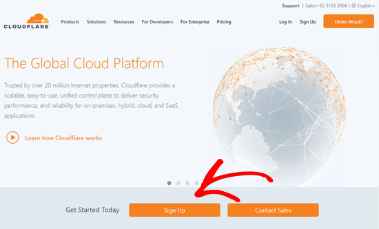 Mendaftar di Situs Web Cloudflare