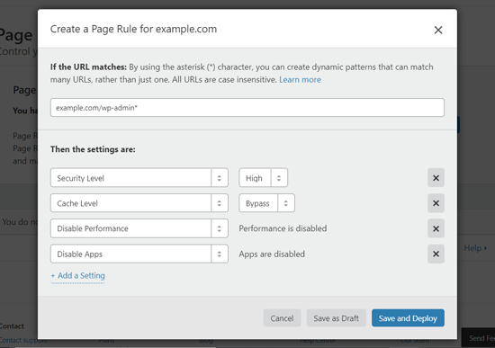 Buat Aturan Halaman untuk Mengamankan WordPress Dashnboard di Cloudflare