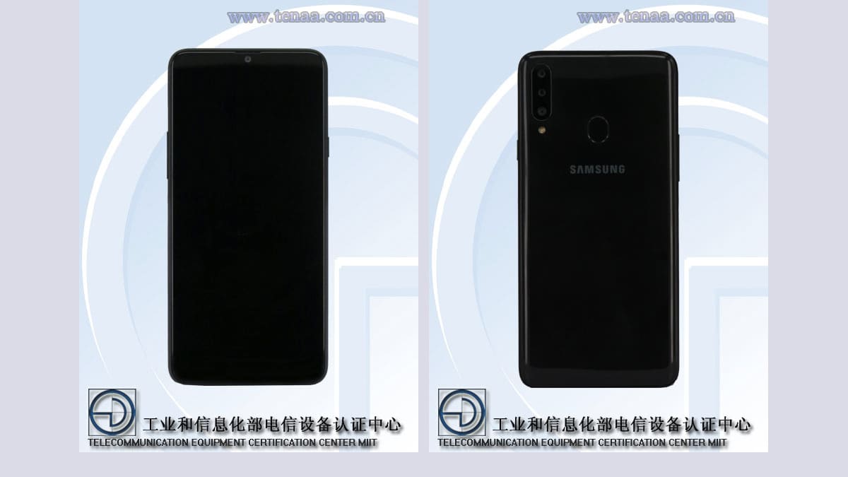 Samsung Galaxy A20s TENAA Listing Tips Triple Rear Cameras and Capacitive Fingerprint Sensor