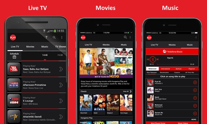 Situs web seluler Vodafone Play diluncurkan; menawarkan siaran langsung TV, film, musik, dan video berdasarkan permintaan 1
