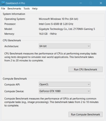 Benchmark Your Windows 10 PC