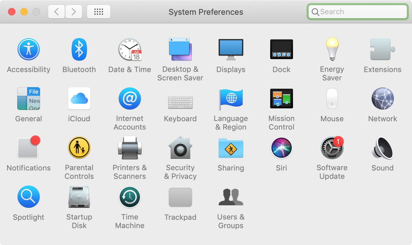 Preferensi Sistem Alpha di Mac