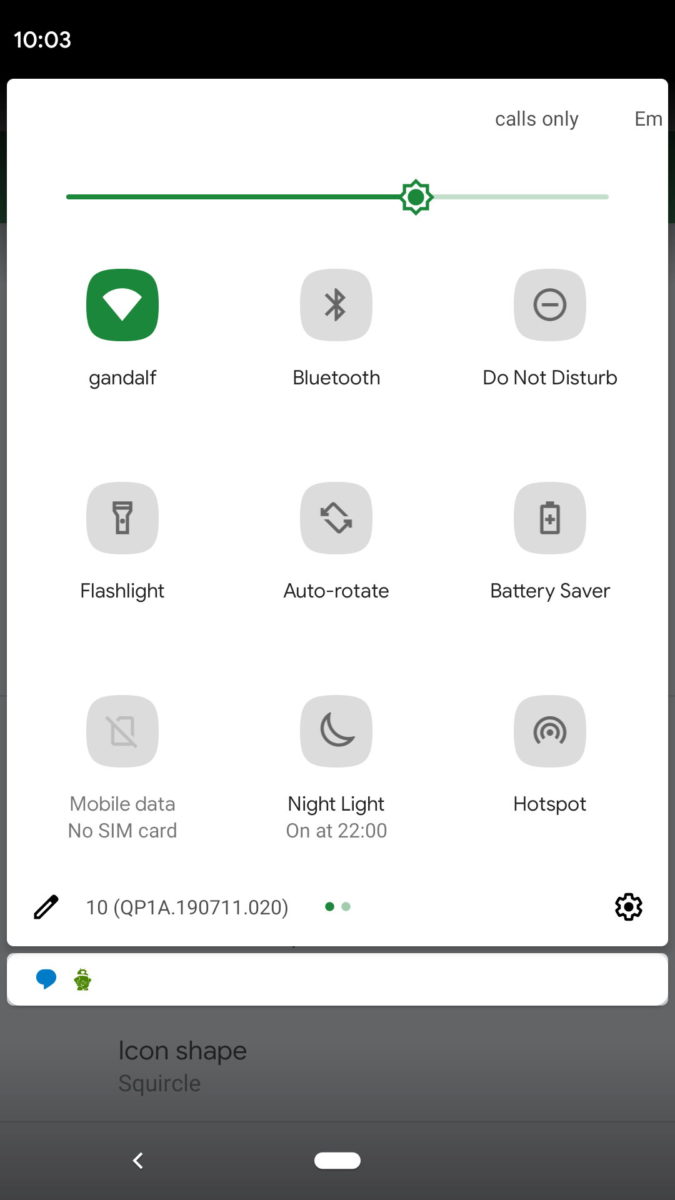Android 10 warna aksen 3