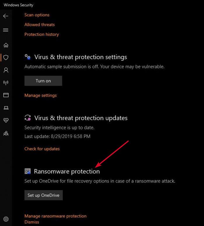Aktifkan Perlindungan Ransomware Windows Perlindungan Virus Ancaman Ransomware