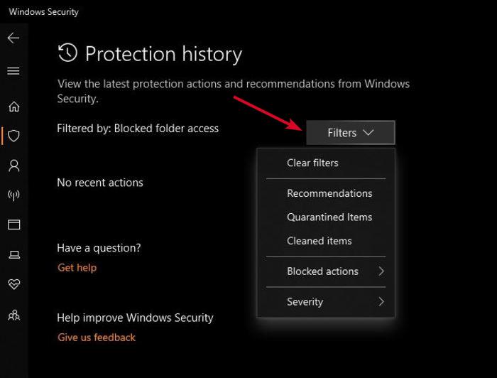 Aktifkan Perlindungan Ransomware Windows Perlindungan Ransomware Defender Mengelola Folder Riwayat Akses Blok Filter Terkendali