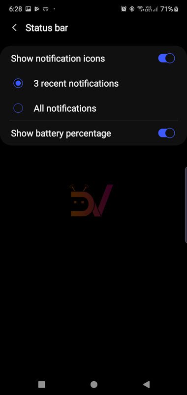 Galaxy Note 10 porcentaje de batería