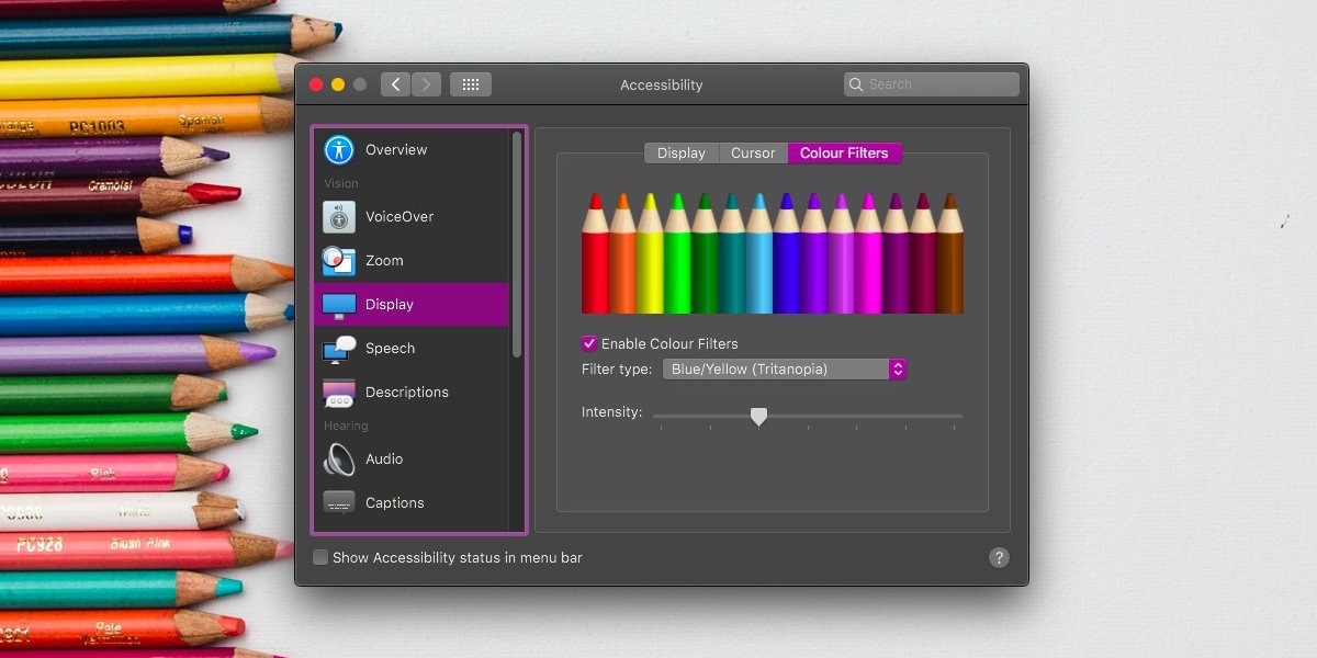 Cara mengaktifkan filter layar buta warna pada macOS 2