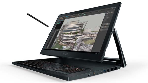 NVIDIA Quadro 2 ile yeni Acer ConceptD Pro dizüstü bilgisayar ve monitör . GPU