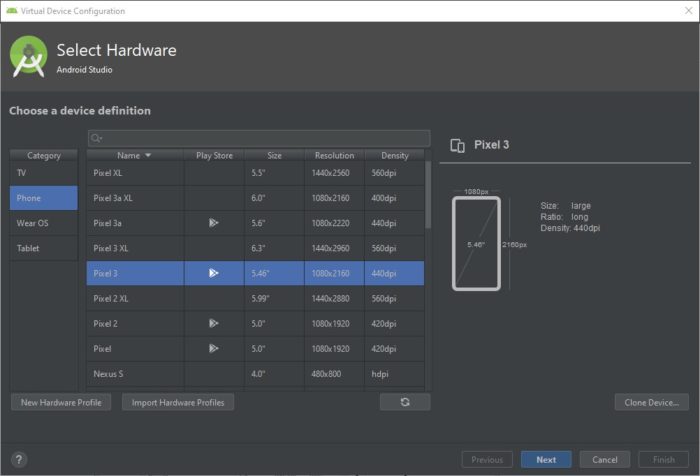 Установите Android 10 на ПК с Android Studio / Emulator 3