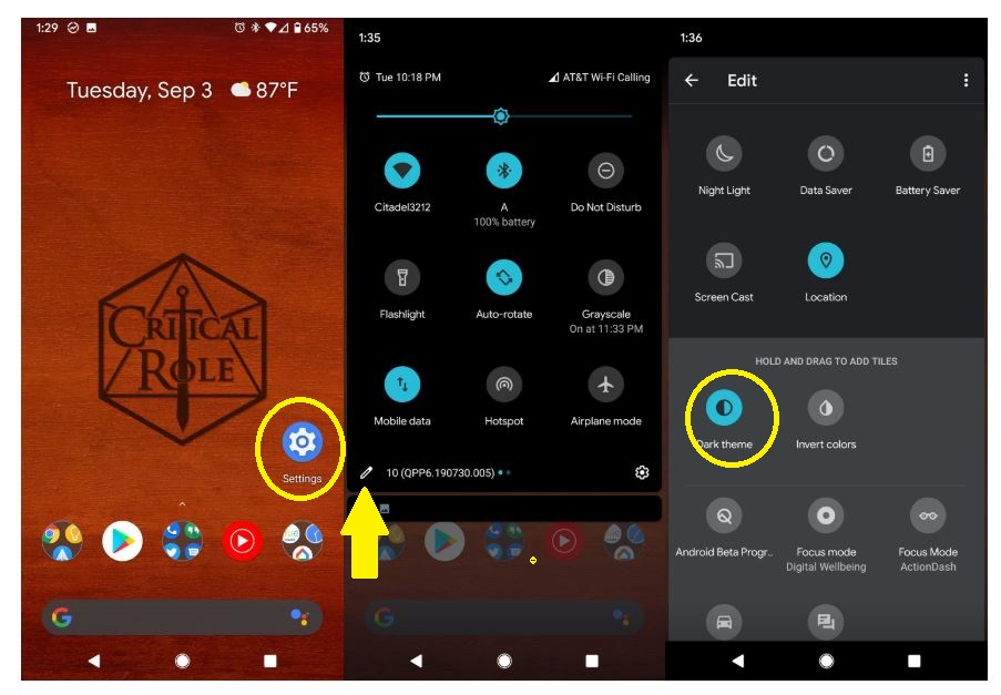 Bagaimana cara mengaktifkan tema gelap di Android 10? 2
