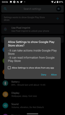 Irisan Play Store mulai muncul di pengaturan Android 10 2