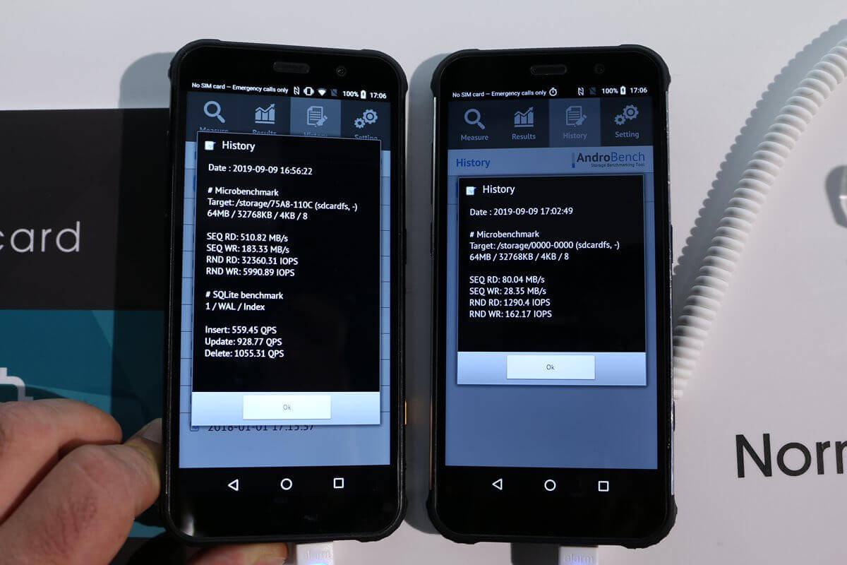 Testy porównawcze kart Samsung UFS