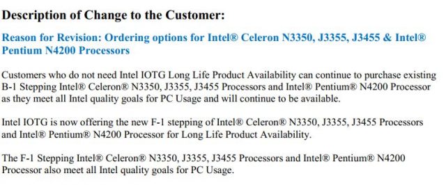 Intel kembali menarik CPU Apollo Lake 2