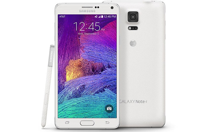 Samsung depan dan belakang Galaxy Note 4