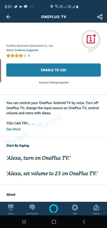OnePlus TV Skill diterbitkan pada Amazon Toko Keterampilan India 1