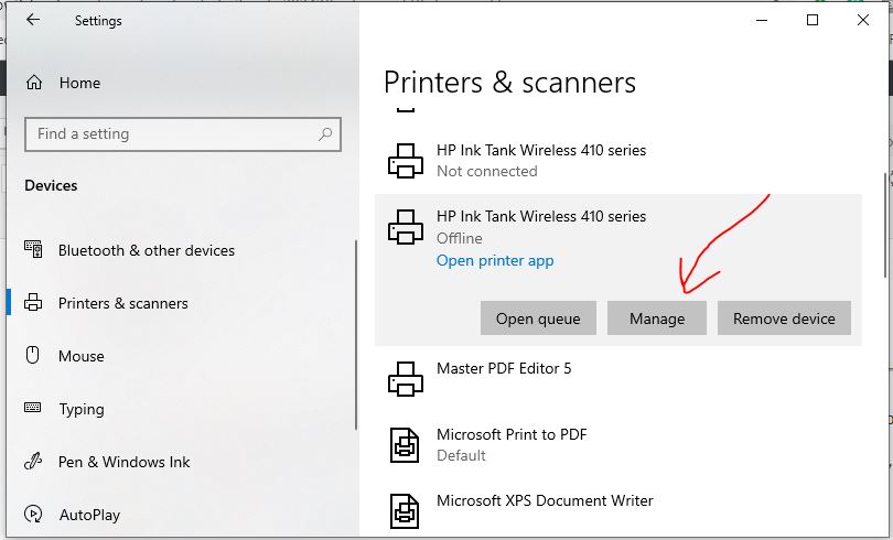 Siapkan deaful printer Windows 10