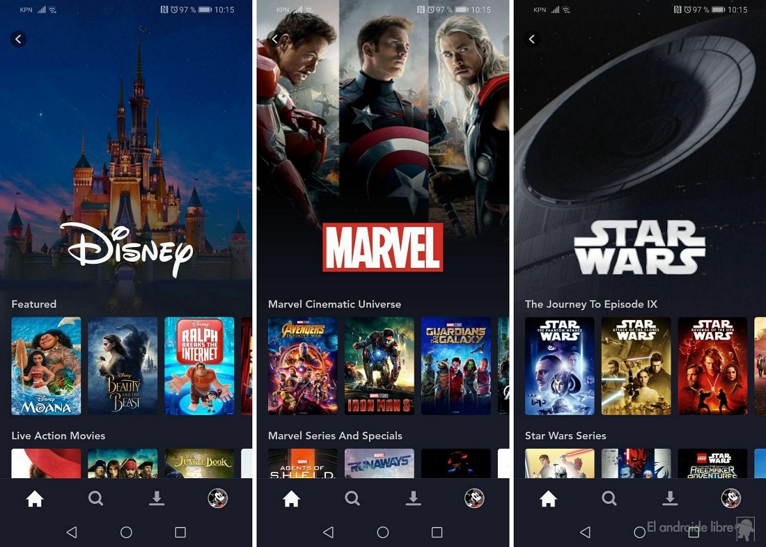Android'de Disney + 'yı test ettik: Bu bir Disney 5 akış hizmeti