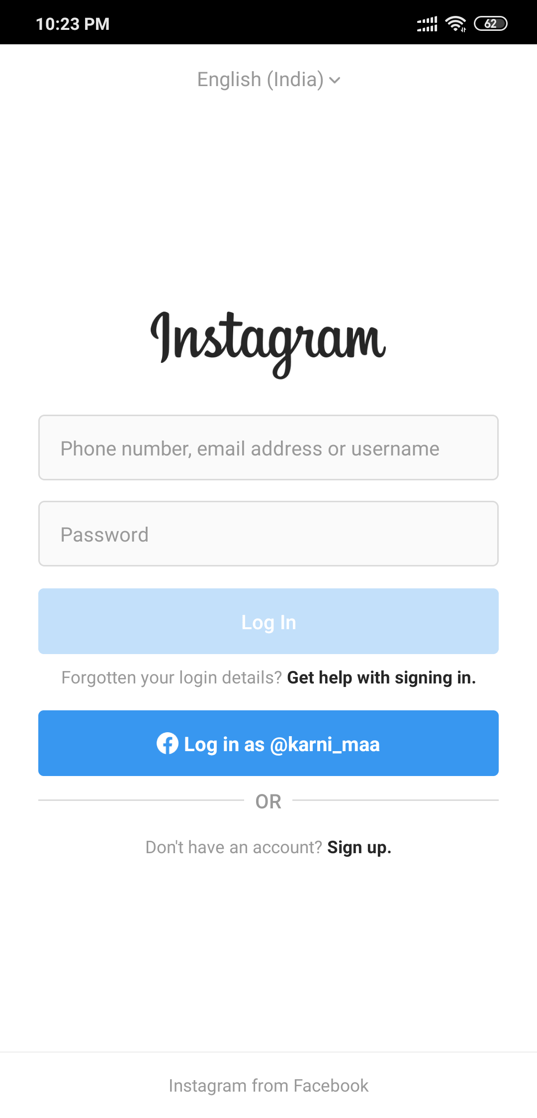 cách sử dụng nhiều tài khoản instagram "width =" 158 "height =" 328