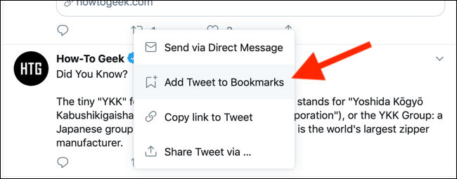 Klik untuk menambahkan tweet ke bookmark