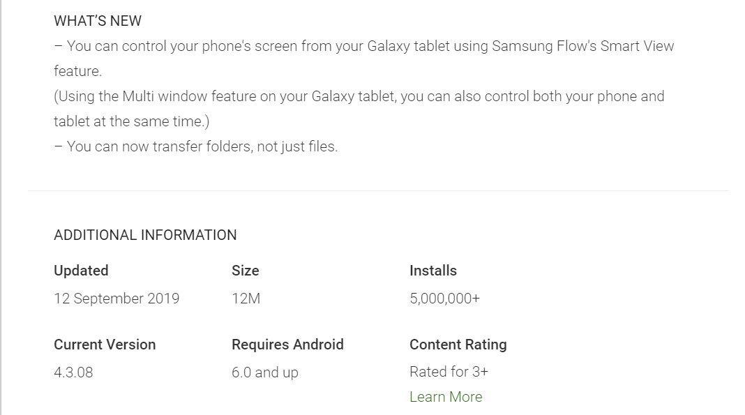 Pembaruan Samsung Flow memungkinkan pencerminan layar ponsel Galaxy tablet 1