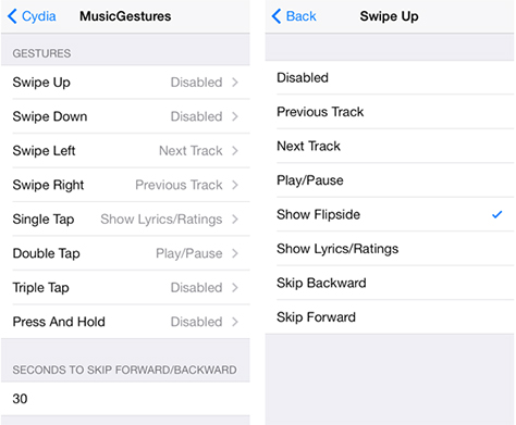 Tweak terbaik untuk aplikasi iOS 7 Music 7