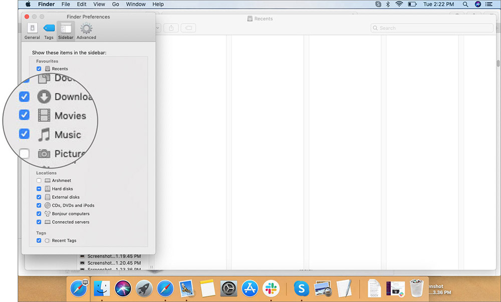 Tambahkan Folder ke Finder Sidedar di Mac
