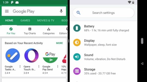 Cara Masuk ke Mode Layar Terpisah di Android P untuk Menjalankan Dua Aplikasi Berdampingan
