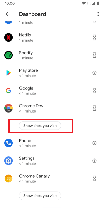 Bloquear todos los sitios web en Chrome utilizando el bienestar digital: funciona en Android 10 2