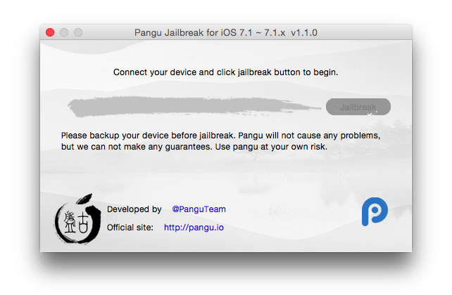 Pangu, alat untuk iOS 7.1.X Jailbreak datang ke Mac 3