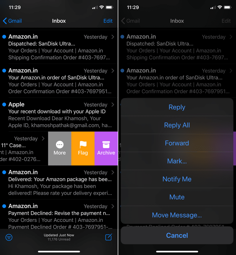 iOS 13: Semua fitur baru di aplikasi Mail 4