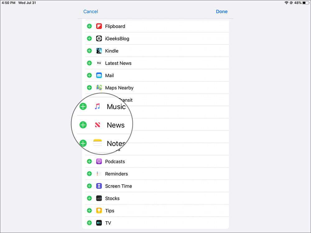 Tambahkan widget dari Layar Beranda iPad di iPadOS