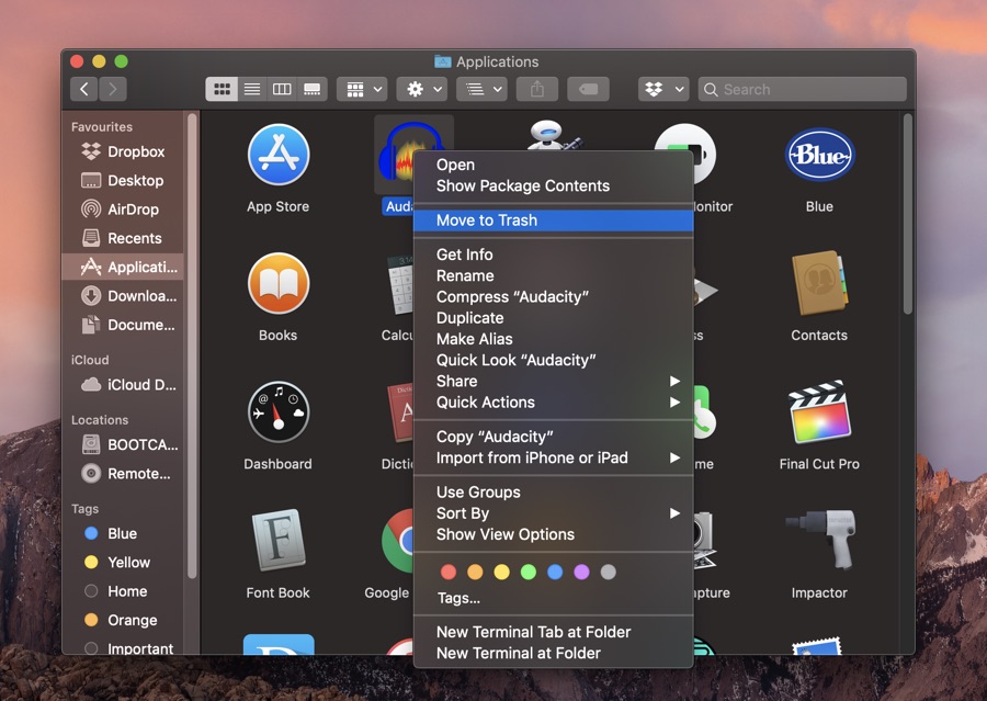 Hapus aplikasi di Mac yang tidak akan dihapus