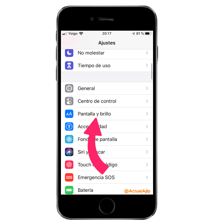 Cara mengaktifkan mode gelap di iPhone Anda selangkah demi selangkah (iOS 13) 2