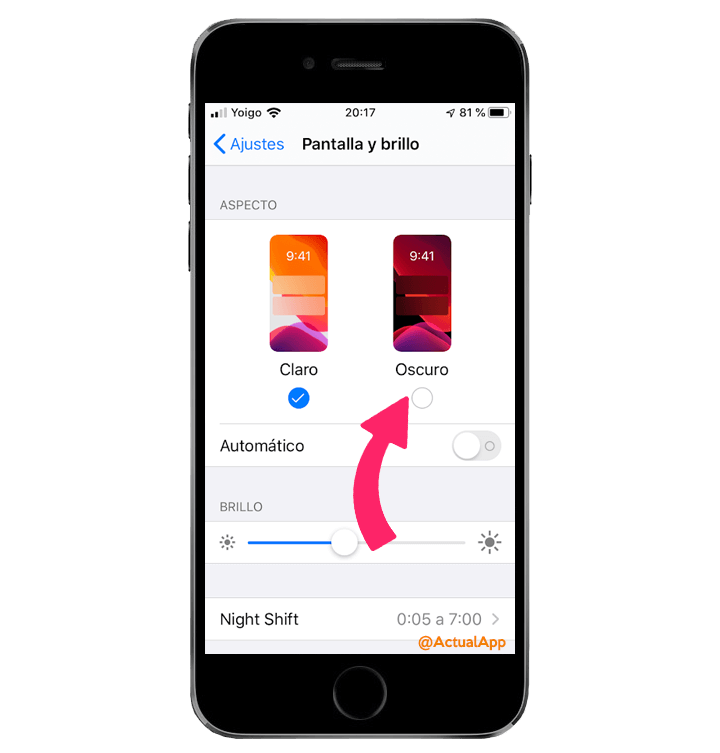 Cara mengaktifkan mode gelap di iPhone Anda selangkah demi selangkah (iOS 13) 3