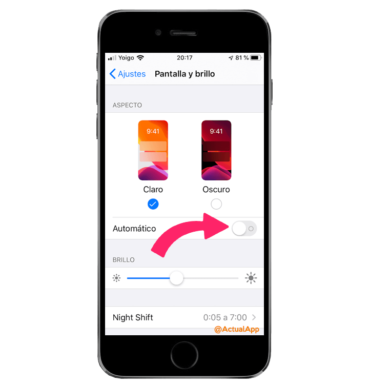 Cara mengaktifkan mode gelap di iPhone Anda selangkah demi selangkah (iOS 13) 5