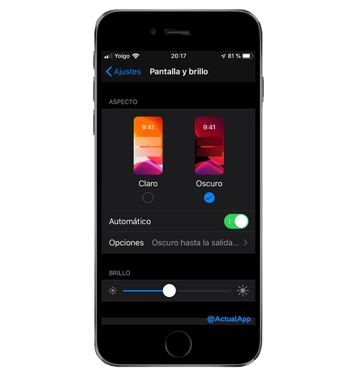 Cara mengaktifkan mode gelap di iPhone Anda selangkah demi selangkah (iOS 13) 4