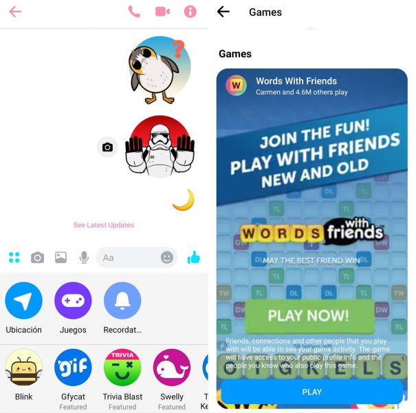 Spiele und Messenger