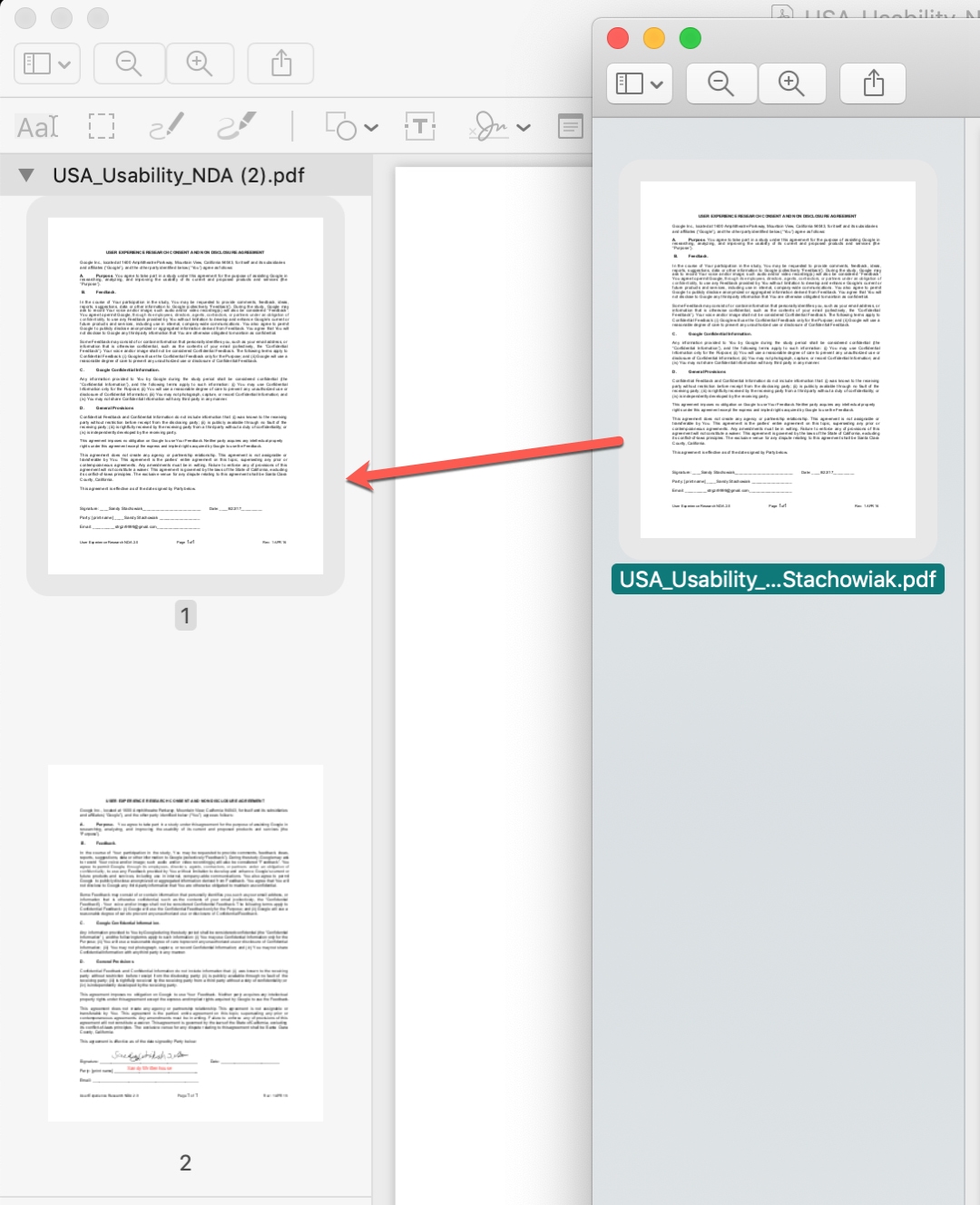 Gabungkan halaman PDF menjadi Preview di Mac