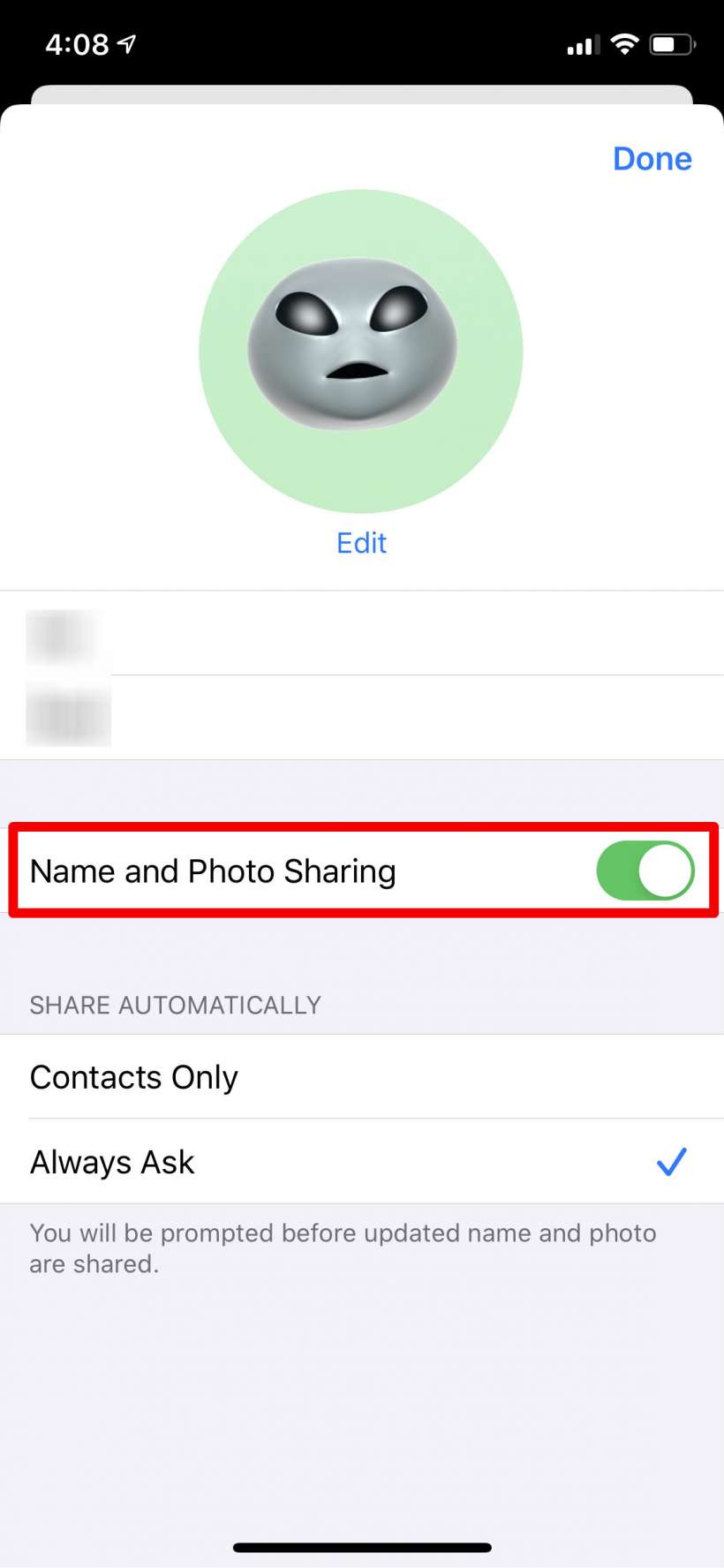 Cara menghentikan Pesan agar tidak menanyakan apakah Anda ingin membagikan nama dan foto Anda di iPhone dan iPad.