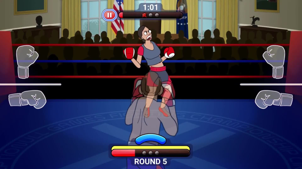 KO Pemilu Tahun Pemilihan adalah permainan tinju arcade gaya Punch-Out yang konyol 3
